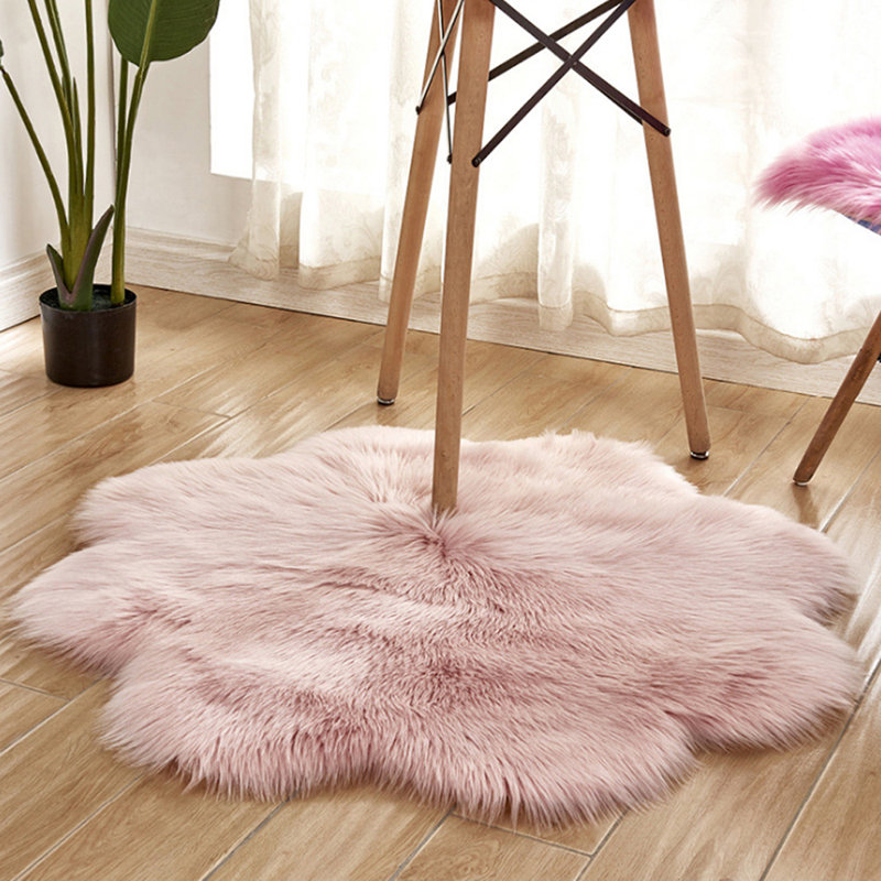 Fjørde & Co Oundle Shaggy Sheepskin Pink Rug & Reviews Wayfair.co.uk